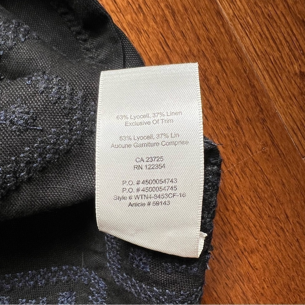 Aritzia Wilfred Black Navy Linen Trompette A-Line Sleeveless Shift Dress - Sz S - Picture 13 of 16
